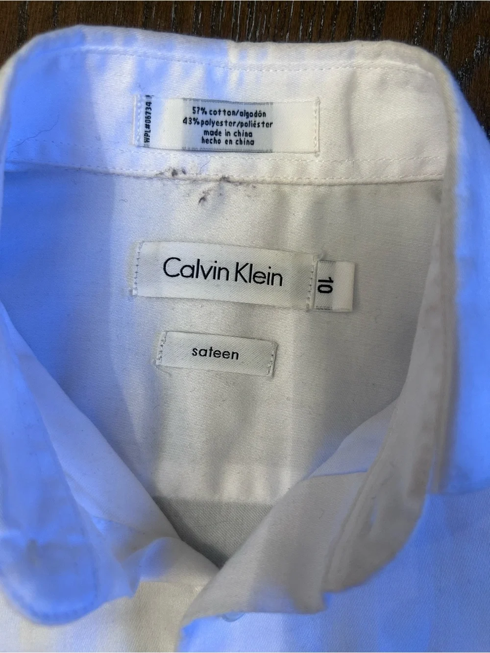 Calvin Klein Boys White Long Sleeve Button-Up Shirt